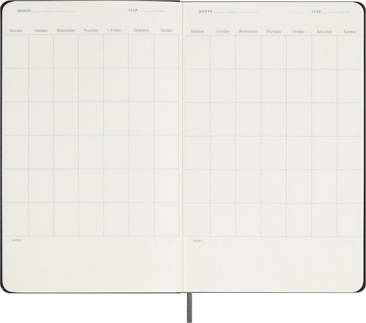 Dziennik tygodniowy Moleskine z miejscem na datę 13 x 21 cm 144 strony czarny (8056598857122) - obraz 6