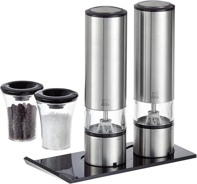 Набір електричних млинів Peugeot Elis Sense для солі та перцю 20 см з підставкою (4006950027636) - зображення 3