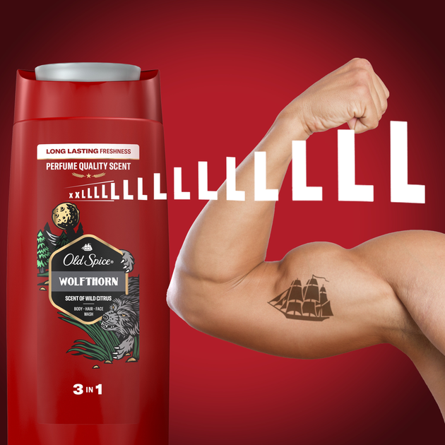 Żel pod prysznic 3 w 1 Old Spice Wolfthorn 675 ml (8006540280249/8700216230988) - obraz 3