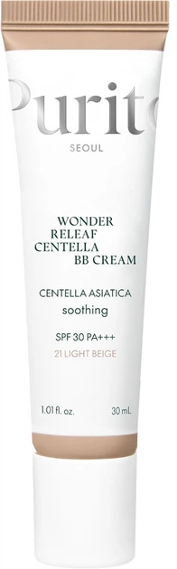 Krem BB Purito Seoul Wonder Releaf Centella SPF 30 PA+++ 21 Light Beige 30 ml (8809563103690) - obraz 1
