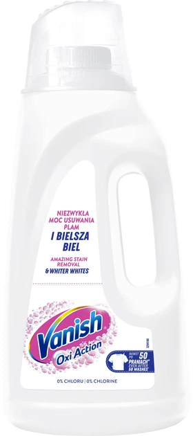 Odplamiacz i wybielacz do tkanin Vanish Oxi Action White 2 l (5908252018055) - obraz 1