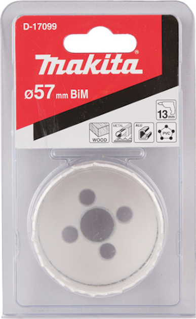 Otwornica bi-metalowa Makita 57 mm D-17099 (88381194907) - obraz 1