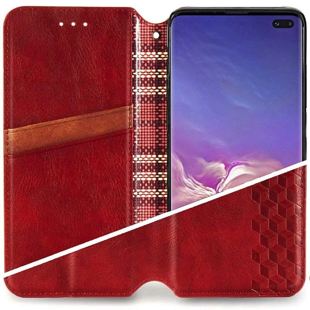 Шкіряний чохол книжка GETMAN Cubic (PU) для Xiaomi Poco X3 NFC Червоний - Фото 4 Шкіряний чохол книжка GETMAN Cubic (PU) для Xiaomi Poco X3 NFC Червоний - зображення 4