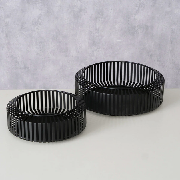 Miski do przechowywania warzyw i owoców Boltze Viki metalowe 24-30 cm 2 szt (4066076478316) - obraz 3