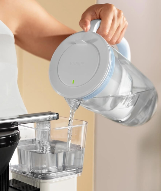 Dzbanek filtrujący Brita Glass LED MXpro 2.5 l Niebieski (1050452) - obraz 2