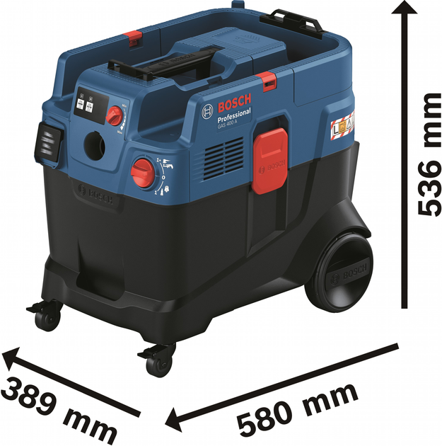 Odkurzacz przemysłowy Bosch Professional GAS 400 A (06019M0020) - obraz 3