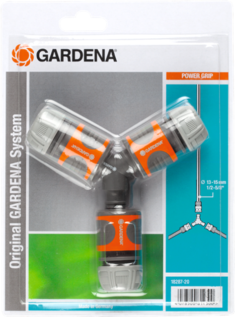 Zestaw złączek Gardena 3 szt. 13 mm (1/2") z trójnikiem 18287-20.000.00 - obraz 1