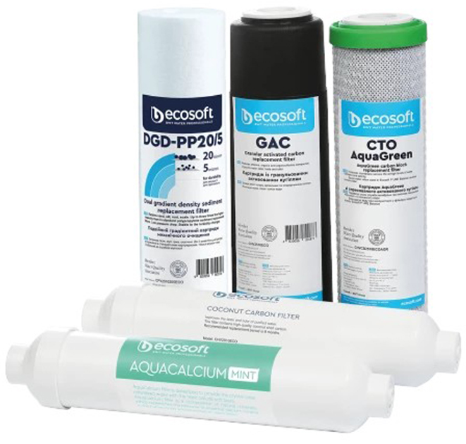 Zestaw wkładów Ecosoft P'URE AquaCalcium Mint CHV5PUREMAC - obraz 1