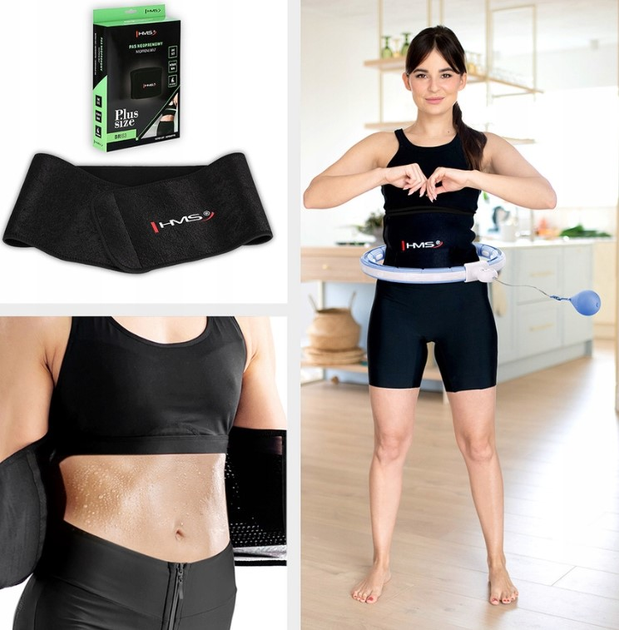Hula-hop HMS HHM15 magnetyczny z licznikiem i pasem BR163 Black Plus Size Niebieski (5907695558098) - obraz 8