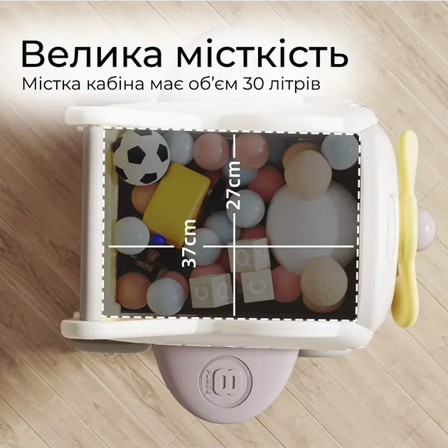 Дитячий візок 4-в-1 Lumpurini Rigoberto жовтий для катання, органайзер для іграшок (SQXTC003Y) - Фото 10 Дитячий візок 4-в-1 Lumpurini Rigoberto жовтий для катання, органайзер для іграшок (SQXTC003Y) - зображення 10