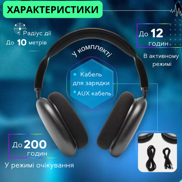 Беспроводные накладные наушники полноразмерные с микрофоном для телефона с хорошим звуком блютуз черные Borofone - Фото 7 Беспроводные накладные наушники полноразмерные с микрофоном для телефона с хорошим звуком блютуз черные Borofone - изображение 7