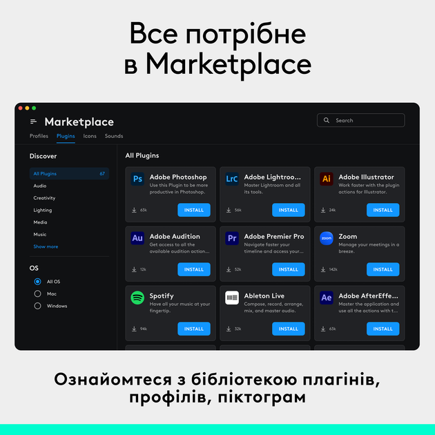 Консоль Logitech MX Creative Console Bluetooth/USB Graphite (920-012931) - зображення 8