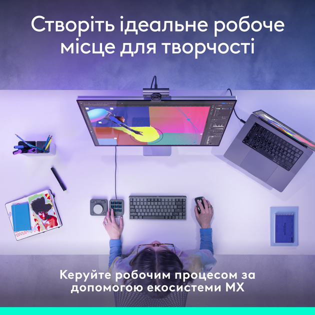 Консоль Logitech MX Creative Console Bluetooth/USB Graphite (920-012931) - зображення 9