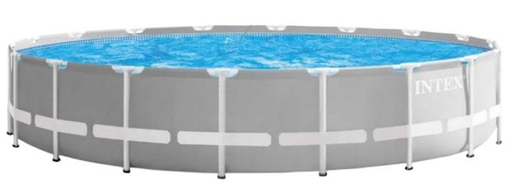 Basen stelażowy okrągły Intex 549x122 cm, filtr piaskowy z pompą 5678 l/h, drabinka, daszek, mata 26732 (6941057414416) - obraz 2