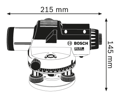 Оптический нивелир Bosch GOL 26 D + штатив BT 160 + линейка GR 500 (0601068002) - Фото 3 Оптический нивелир Bosch GOL 26 D + штатив BT 160 + линейка GR 500 (0601068002) - изображение 3
