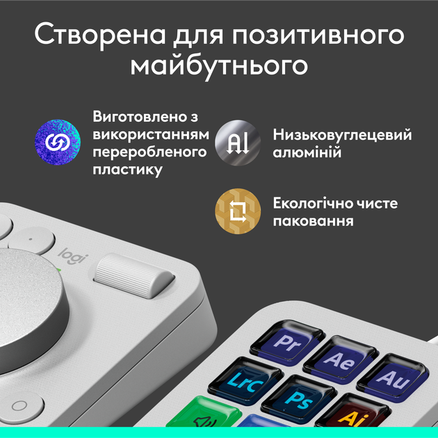Консоль Logitech MX Creative Console Bluetooth/USB Pale Grey (920