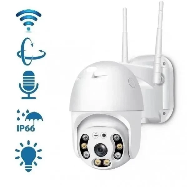 Наружная WiFi камера видеонаблюдения для двора PTZ A6 4mp ICSEE + блок питания. - изображение 3