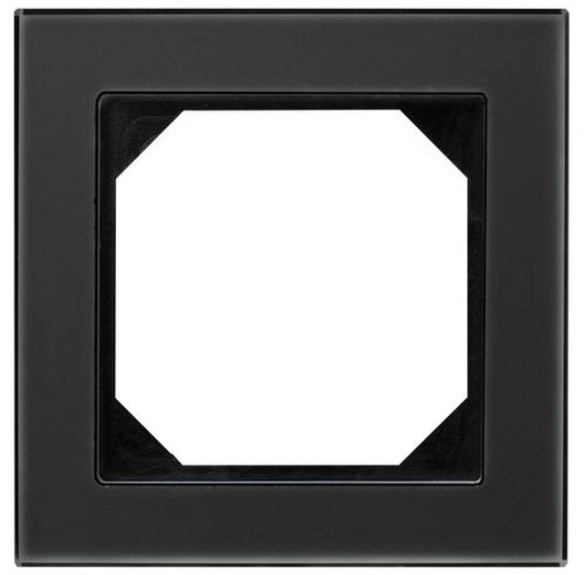 Рамка одинарна Liregus Epsilon Black matted glass (K14-245-01 E/BG) - зображення 1