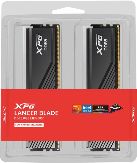 Pamięć RAM ADATA DDR5-6000 32768MB PC5-48000 (Kit of 2x16384) Lancer Blade RGB Black (4711085948441) - obraz 4