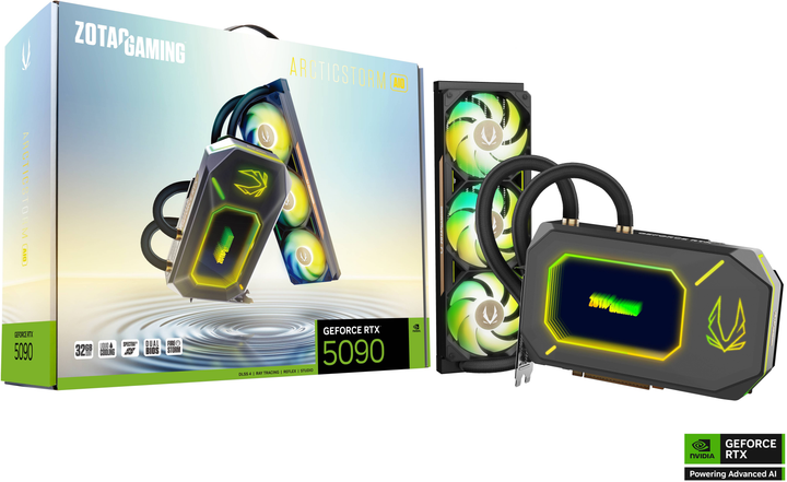 Karta graficzna Zotac PCI-Ex GeForce RTX 5090 ARCTICSTORM AIO 32GB GDDR7 (512bit) (2437/28000) (HDMI, 3 x DisplayPort) (ZT-B50900K-30P) - obraz 8