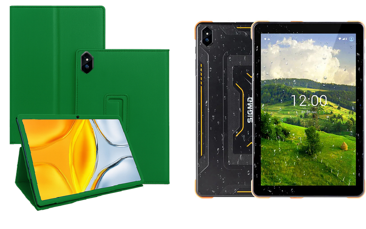 Чехол-подставка CRAYTON для Sigma mobile TAB A1033 X-treme – стиль, защита и ручная сборка, цвет Зеленый тм - Фото 1 Чехол-подставка CRAYTON для Sigma mobile TAB A1033 X-treme – стиль, защита и ручная сборка, цвет Зеленый тм - изображение 1
