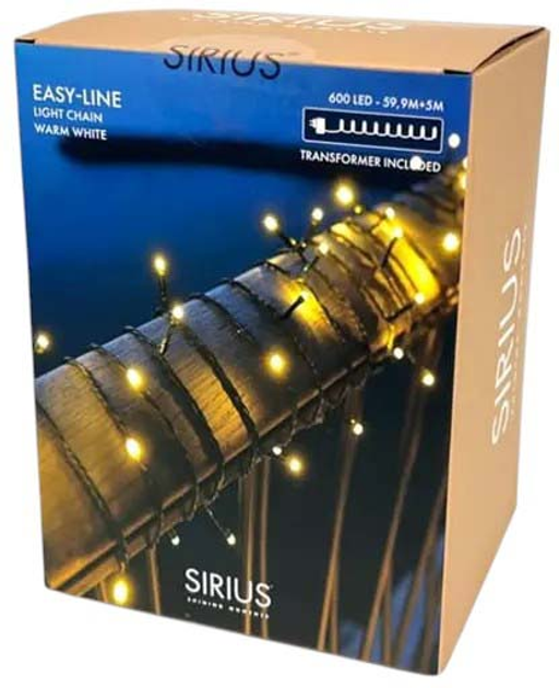Гірлянда Sirius Easy-Line 600 LED Warm White 59.9 м (5707310464151) - зображення 1