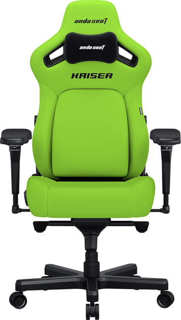 Fotel gamingowy Anda Seat Kaiser 4 Size XL Cyber Green PVC (AD12YDDC-XLL-20-C-PV/C-01) - obraz 1