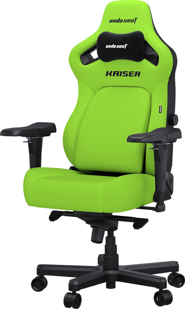 Fotel gamingowy Anda Seat Kaiser 4 Size XL Cyber Green PVC (AD12YDDC-XLL-20-C-PV/C-01) - obraz 3