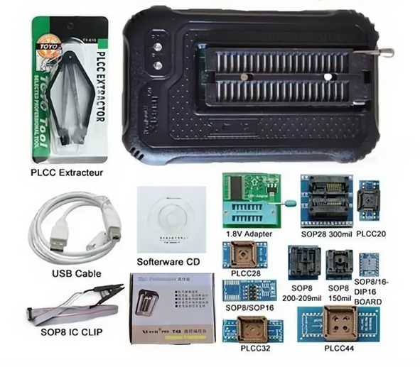 USB програматор мікросхем Xgecu T48 (TL866 3G) з адаптерами 12в1, універсальний (IN-636807) - изображение 2