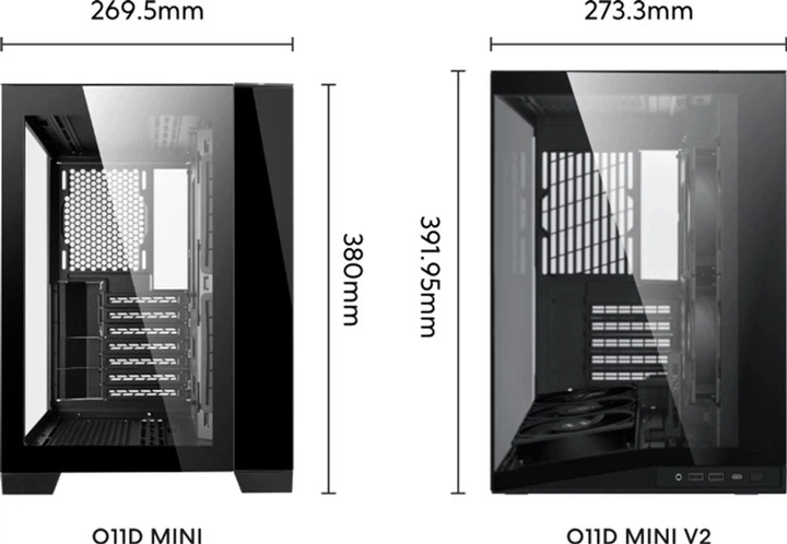 Корпус Lian Li O11 Dynamic Mini V2 Flow Black (G99.O11DMIV2FX.00