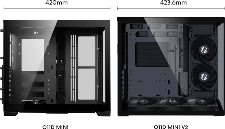 Корпус Lian Li O11 Dynamic Mini V2 Flow Black (G99.O11DMIV2FX.00