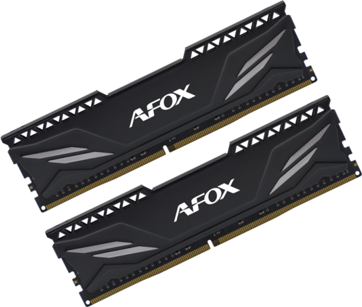 Оперативна память AFOX DDR4-3200 16384MB PC4-25600 (Kit of 2x8192) Gaming Black (AFLD416PH1CADB) - зображення 1