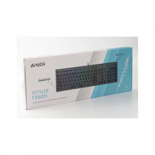 Клавиатура A4Tech FX60H USB Grey Neon backlit (4711421978309) - изображение 9
