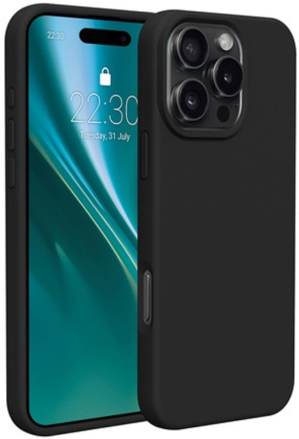 Etui Etteri Silicone Case do Apple iPhone 16 Pro Max Black (GSM187043) - obraz 3