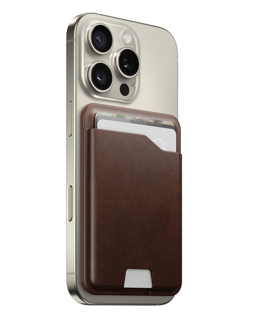 Кожаный кошелек Nomad Mag с Find My Tracking Horween Rustic Brown - изображение 6