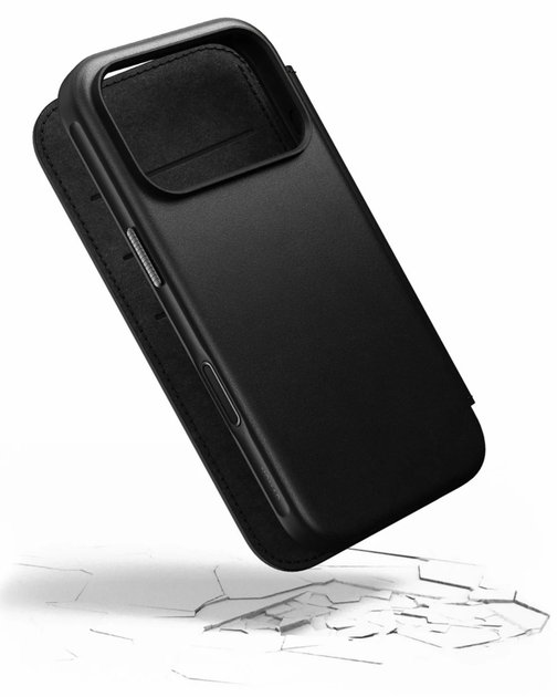 Кожаный чехол-книжка Nomad Modern Folio Black для iPhone 17 Pro - изображение 2