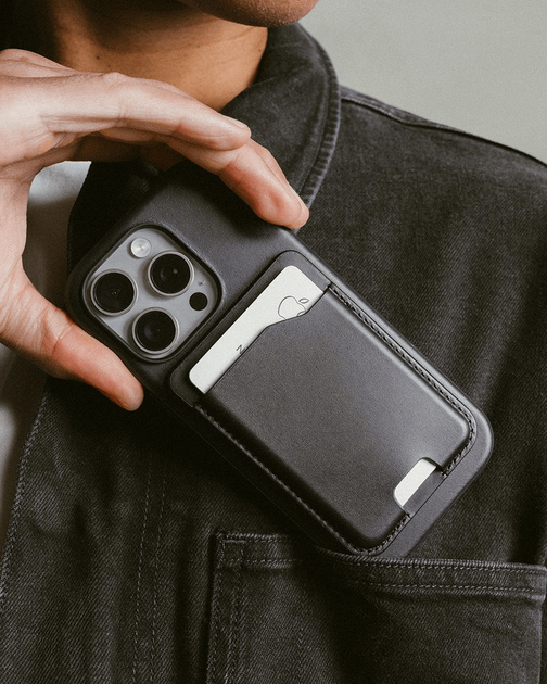 Кожаный кошелек Nomad Mag с Find My Horween Tracking Black - изображение 5