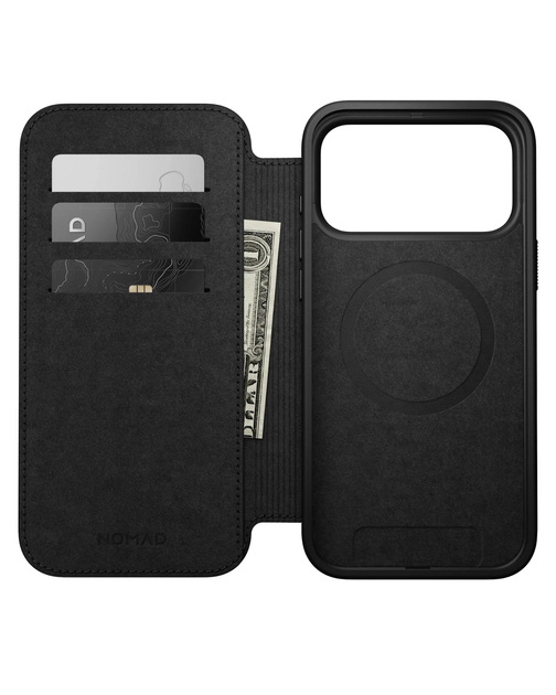 Кожаный чехол-книжка Nomad Modern Folio English Tan для iPhone 17 Pro - изображение 3