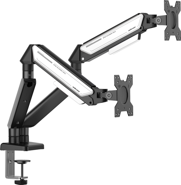 Кронштейн для двох моніторів 17-32" Anda Seat Stealth II Duo Black-White (AD-W-A6D-2S-BW) - зображення 2