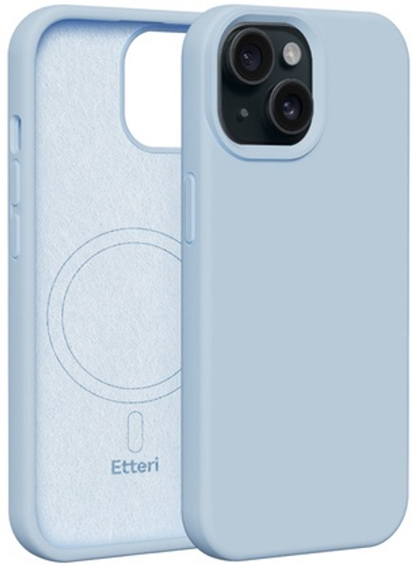 Панель Etteri Silicone Mag для Apple iPhone 15 Light Blue (GSM185982) - зображення 4