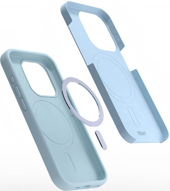 Панель Etteri Silicone Mag для Apple iPhone 15 Light Blue (GSM185982) - зображення 5