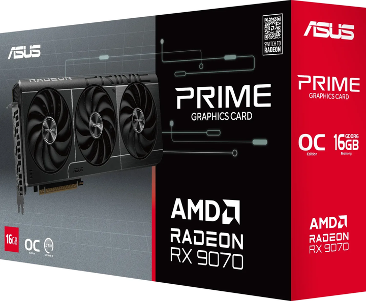 Karta graficzna ASUS PCI-Ex Radeon RX 9070 PRIME EVO OC Edition 16GB GDDR6 (256bit) (20000) (HDMI, 3 x DisplayPort) (4711636204101) - obraz 11