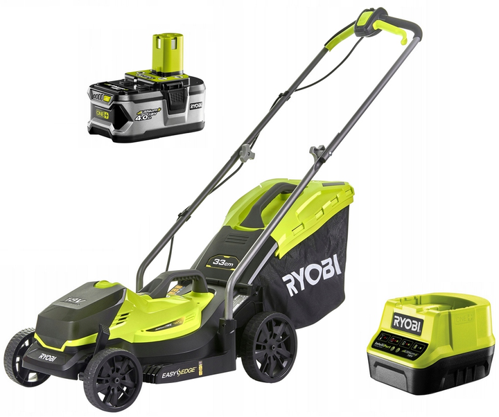 Газонокосарка акумуляторна Ryobi RLM18X33B-40 18В, 33 см, 35 л, 25-65 мм (АКБ 1х4 А·год і ЗП) (5133004306) - зображення 2