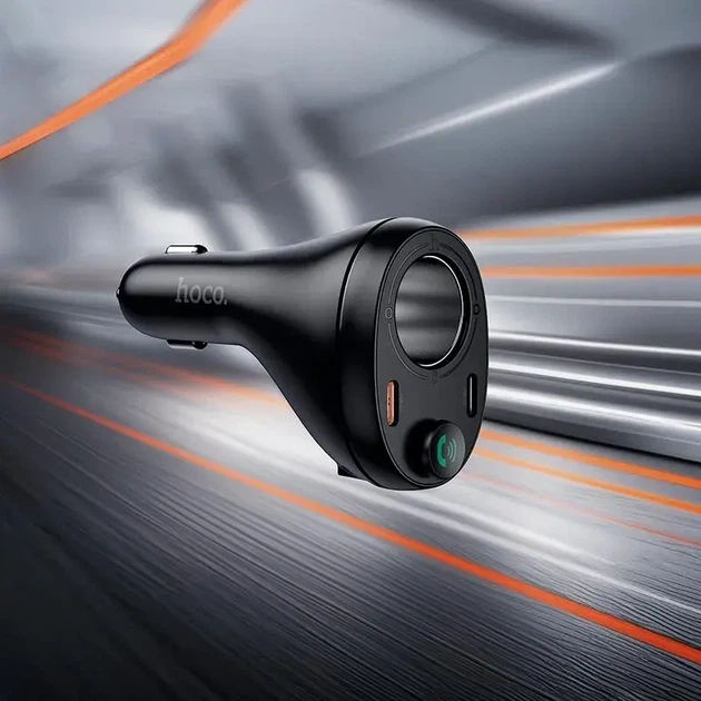 FM-модулятор HOCO E88 bluetooth 2USB 1Type-C, PD20W, QC 3.0, додаткове гніздо прикурювача - изображение 5