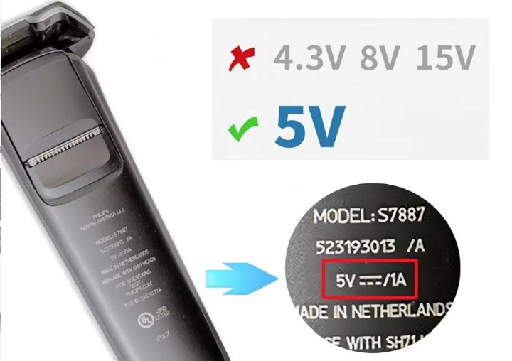 Блок питания кабель Universal для Philips Norelco USB - > 5 V адаптер машинки триммера 1 прорезь филипс Черный - Фото 7 Блок питания кабель Universal для Philips Norelco USB - > 5 V адаптер машинки триммера 1 прорезь филипс Черный - изображение 7