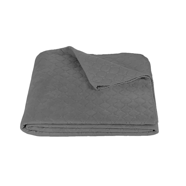 Плед-покрывало ТЕП VELOUR Серый 240х260 евромакси King Size, мягкое одеяло - изображение 2