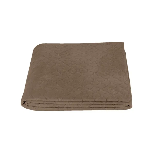 Плед-покрывало ТЕП VELOUR Капучино 240х260 евромакси King Size, велюровое одеяло - изображение 3