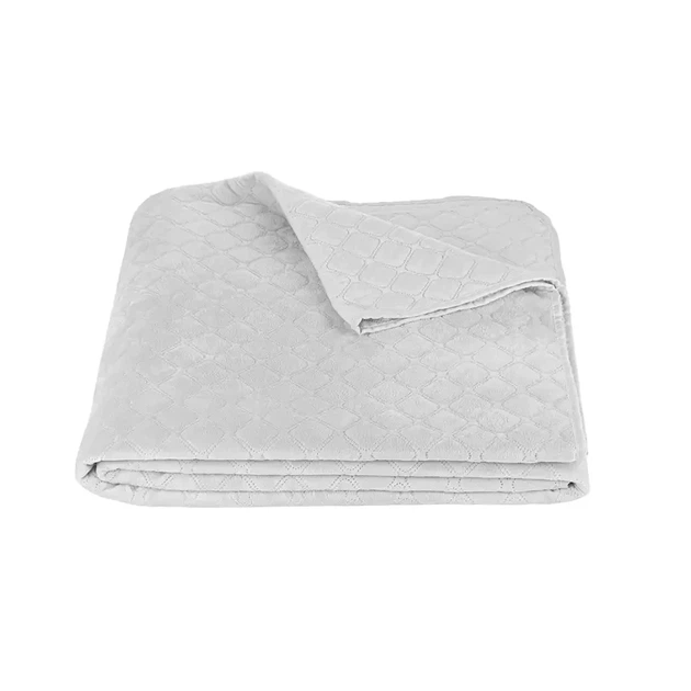 Плед-покрывало ТЕП VELOUR Светло-серый 240х260 евромакси King Size, покрывало на кровать - изображение 2