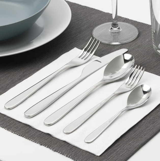 Набір столових приборів Ikea Tillagd з нержавіючої сталі 24 елементи Сріблястий (204.075.55) - зображення 4