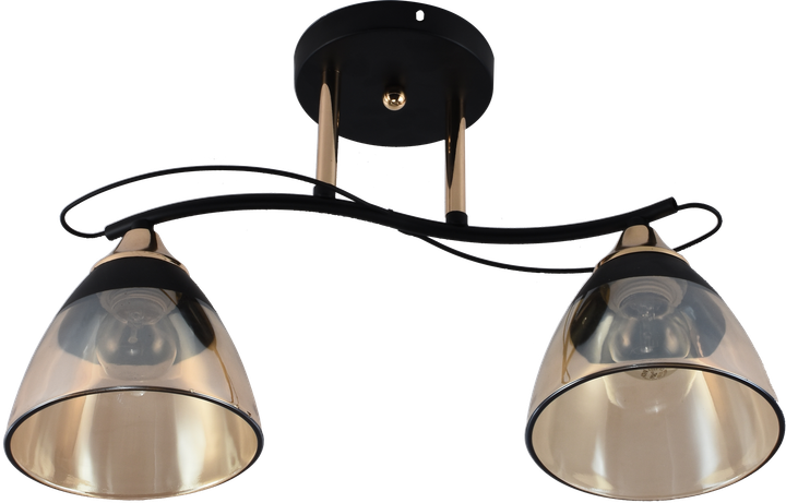 Декоративная люстра INTEREES IS XA1248B/2 Gold Black на 2 плафона - Фото 2 Декоративная люстра INTEREES IS XA1248B/2 Gold Black на 2 плафона - изображение 2